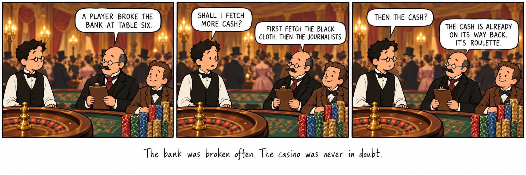 Il banco saltava spesso. Il casinò non fu mai in dubbio.