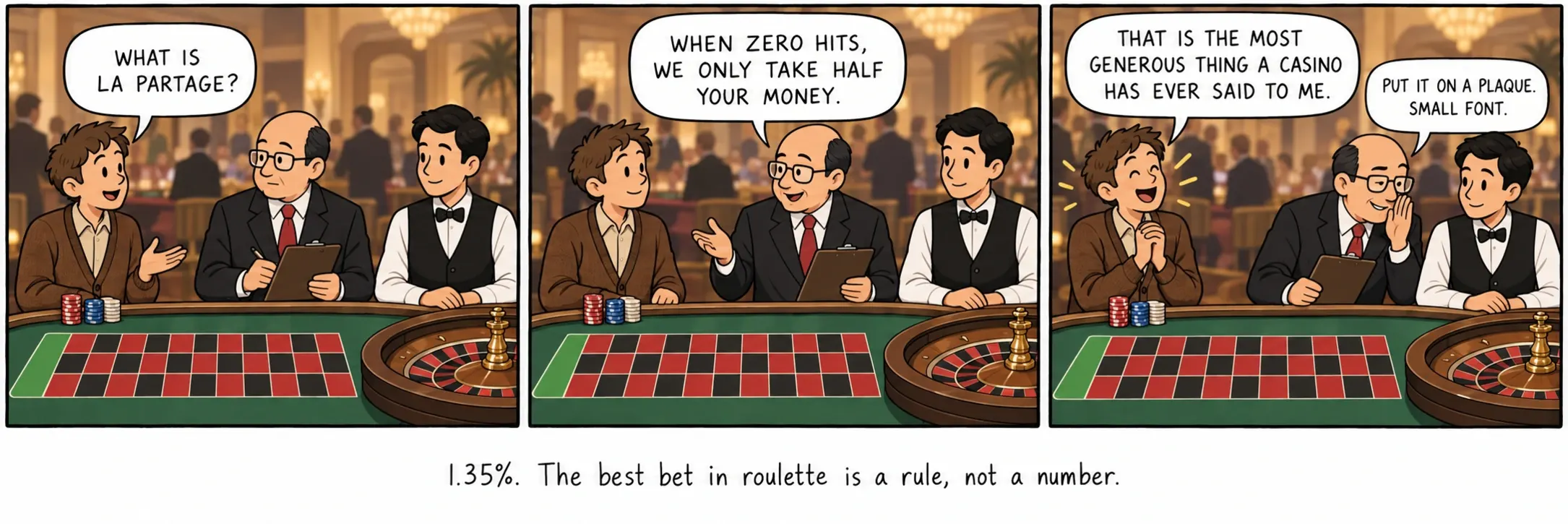 1,35%. La migliore puntata della roulette è una regola, non un numero.